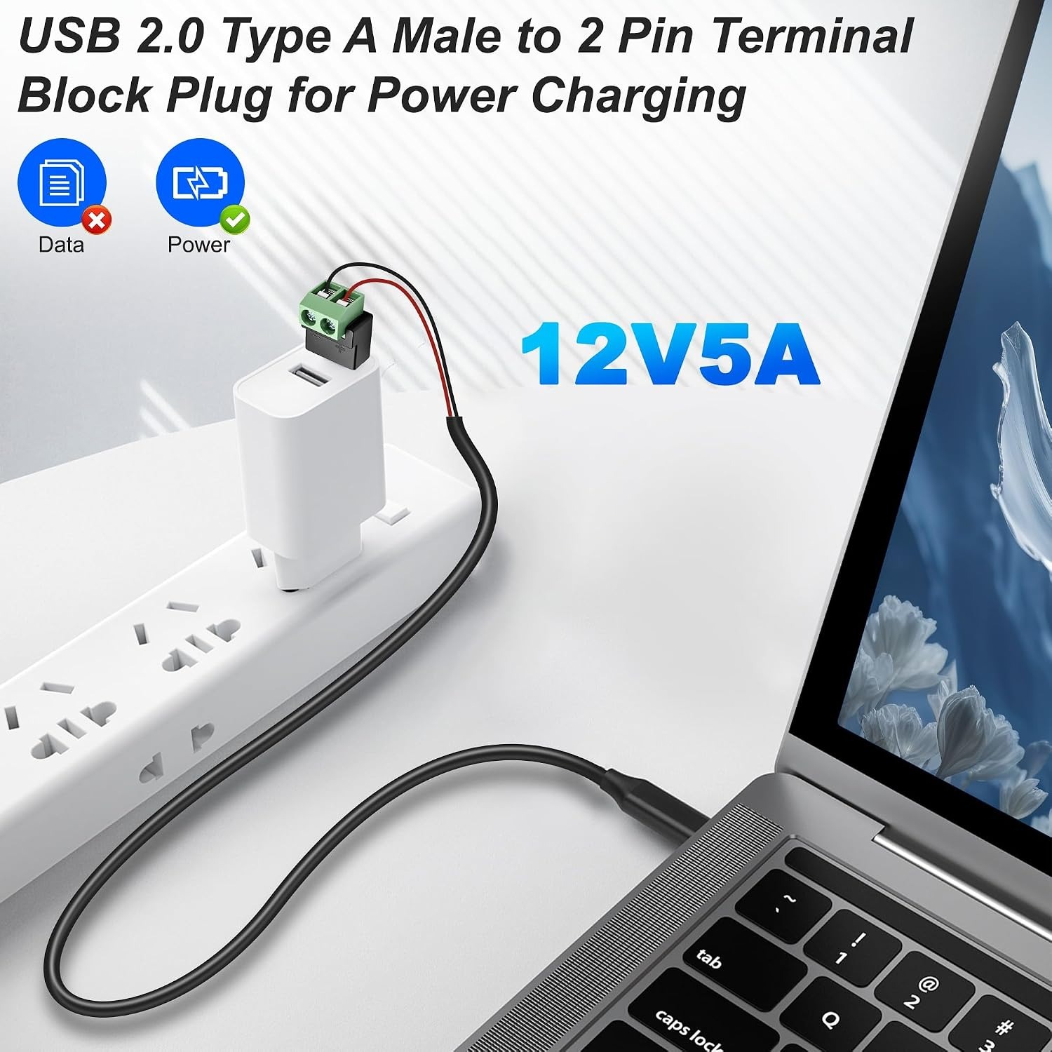 USB Type A Male to 2Pin Screw  - Screw Terminal Block 评论和价格
