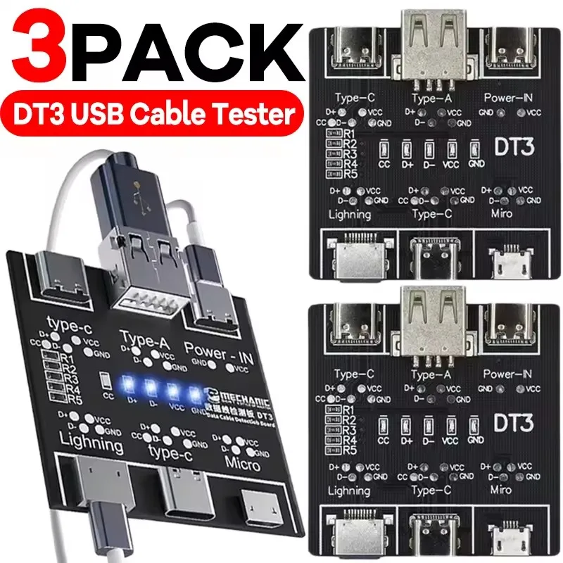1-3Pcs DT3 USB Tester Data Cab - Micro Usb Cable 评论和价格